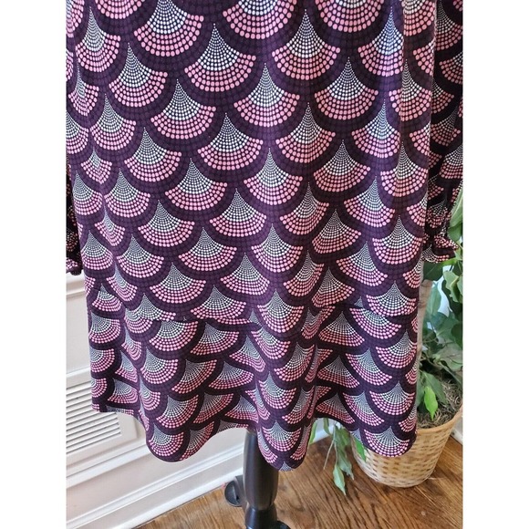 Michael Kors Women Multicolor Balloon Sleeve Round Neck Knee Length Dress Size M - Picture 5 of 13